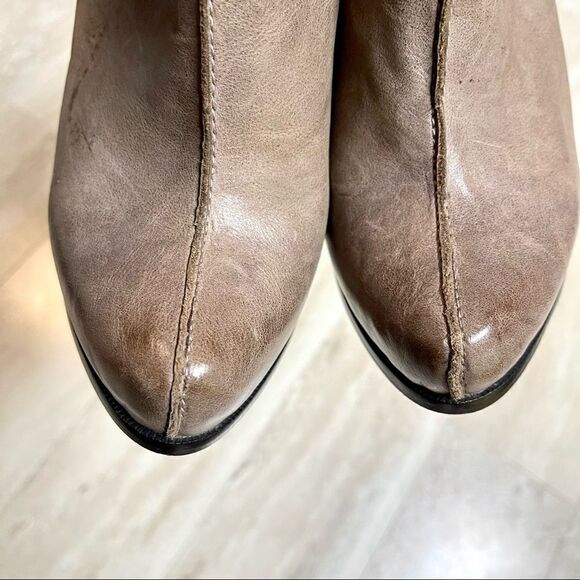 Leather Luxury Rebel Sora Wedge Ankle Booties 408 Women’s Designer Edgy - Picture 7 of 12